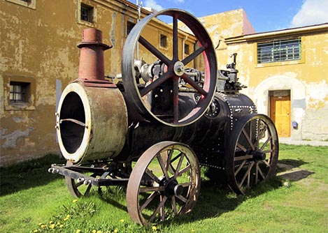 A steam boiler on display at the Maritime Museum, one of the many fascinating museums in Ushuaia.